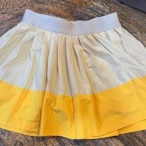 Athleta Yellow and White Kids Pleated Skirt